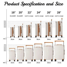 2025 New Luggage, Wide Trolley Bar, Shock Absorption Brake, Large Capacity Suitcase, 20 Inch Boarding Box Password Box