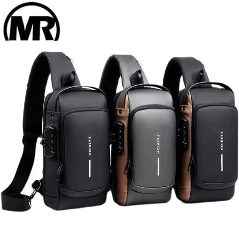 WOW GOODS !! Luggage Bag NEVER PUT YOUR CELL PHONE IN YOUR POCKET-BAG: Anti-theft Men's Password Lock Bag Men's Chest Bag Casual Sports Small