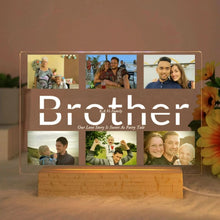 WOW GOODS !! Brother / 7 Colors Light Custom Acrylic Lamp Personalized Photo Text Bedroom Night Light MOM DAD LOVE Friend Family Day Wedding Birthday Christmas Gift