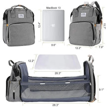 WOW GOODS !! Baby & Child Foldable Diaper Bag Baby Bed Bags Crib Travel  Backpack with Changing Station Insulated Pocket Large Capacity