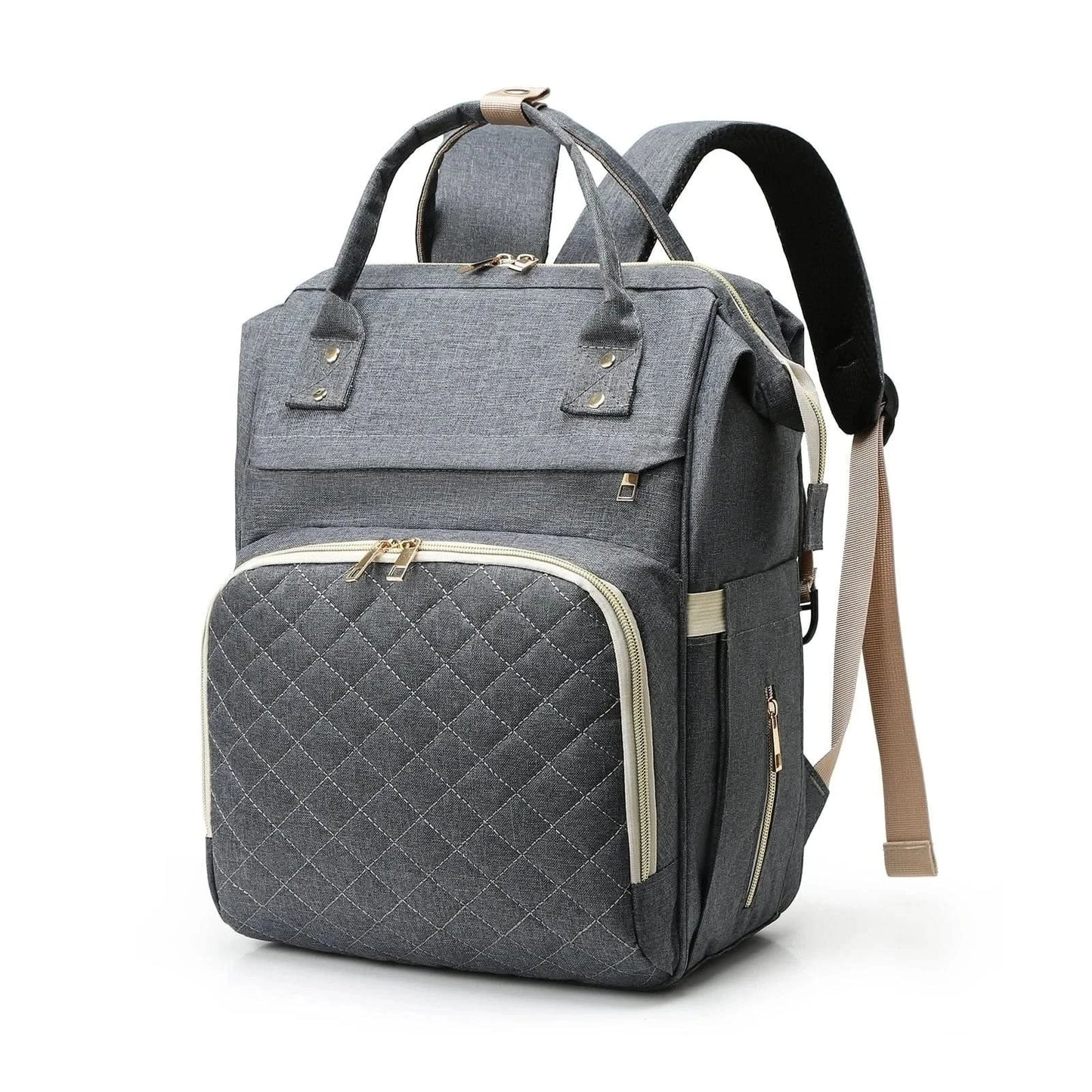 WOW GOODS !! dark grey Folding Mommy Bag Mummy Large Capacity Bag Mom Baby Multi-function Waterproof Outdoor Travel Diaper Bags For Baby Care