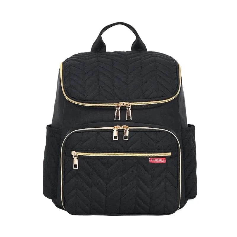 WOW GOODS !! Black Gold Multifunction Diaper Bag Large Capacity Baby Mummy Maternity Bag Travel Backpack Waterproof Nursing Handbag Nappy Bag