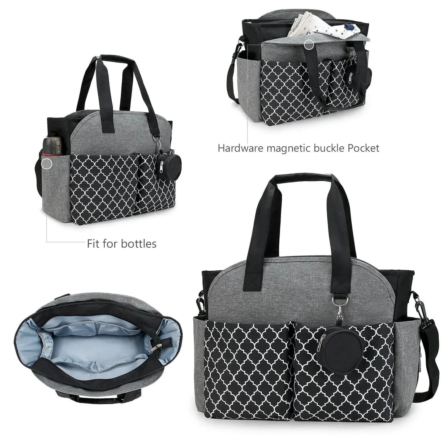 WOW GOODS !! Baby & Child Diaper Bag Tote Baby Changing Bag with  Shoulder Strap Portable Waterproof and Large Capacity for Mom