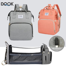 WOW GOODS !! Baby & Child Folding Mommy Bag Lightweight Portable Folding Crib Bed Large-capacity Baby Backpack Female Mommy Outting Bag Mummy Bag