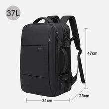 WOW GOODS !! Luggage Bag Black 37L BANGE Travel Backpack Men Business Backpack School Expandable USB Bag Large Capacity 17.3 Laptop Waterproof Fashion Backpack
