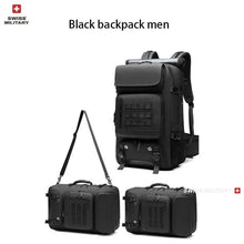 4348 WC VIP Luggage Bag Black backpack men / 17.3 inch SWISS MILITARY Men Travel Backpack Waterproof 17 Inch Business Laptop Backpack Outdoors Climbing Anti-theft Luggage Bag Mochila