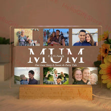 WOW GOODS !! MUM / 7 Colors Light Custom Acrylic Lamp Personalized Photo Text Bedroom Night Light MOM DAD LOVE Friend Family Day Wedding Birthday Christmas Gift
