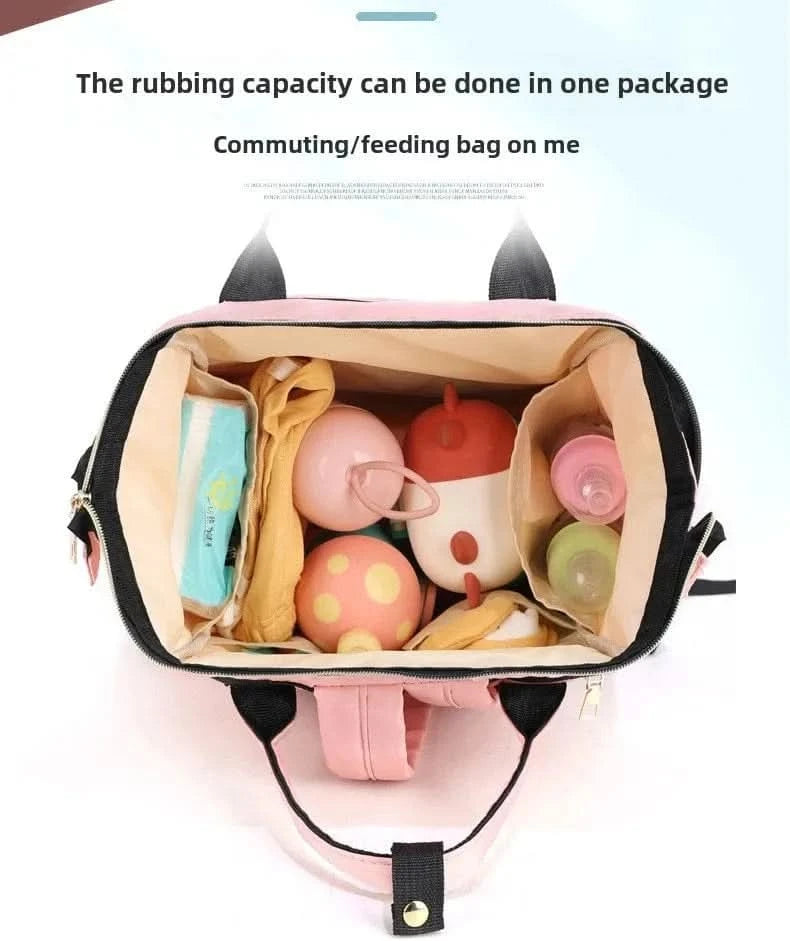 WOW GOODS !! Baby & Child Personalized Name Mommy Bag Multi-functional Double Shoulder Storage Diaper Backpack for Outdoor Traveling Mom Gift