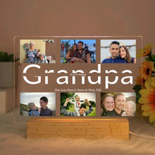 WOW GOODS !! Grandpa / 7 Colors Light Custom Acrylic Lamp Personalized Photo Text Bedroom Night Light MOM DAD LOVE Friend Family Day Wedding Birthday Christmas Gift