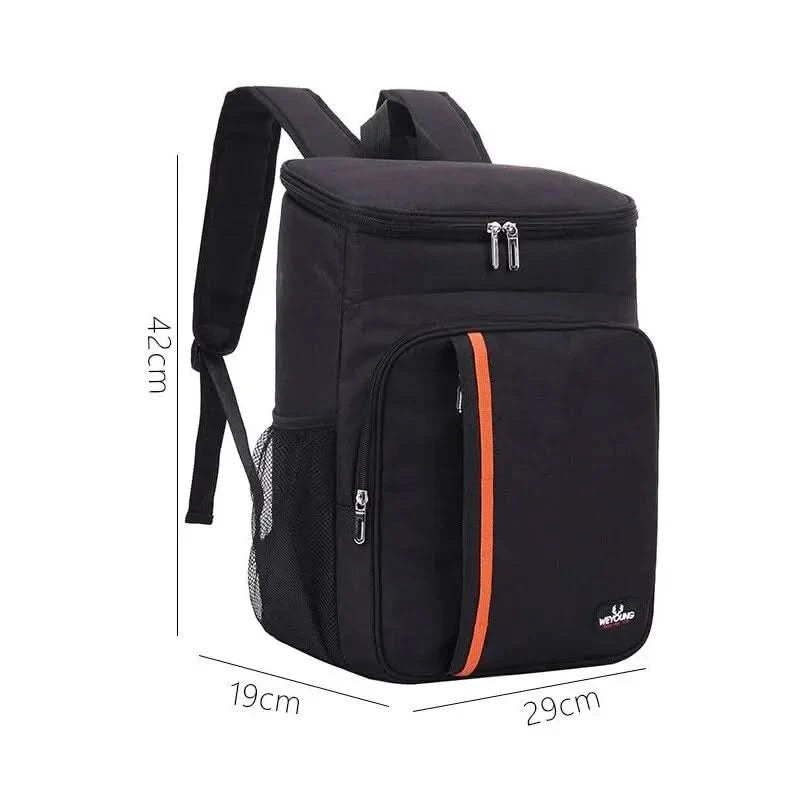 1pc Shoulder Insulation Bag Multifunctional Outdoor Picnic Insulation Fresh-keeping Backpack Leak-proof Ice BagTravel Essentials