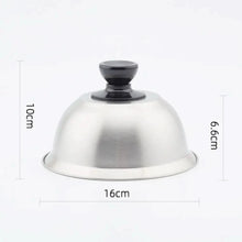 Stainless Steel Frying Pan Covers Barbecue Burgers Sandwiches Steak Round Pot Lids Cover Cookware Cheese Melting Dome
