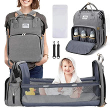 WOW GOODS !! Baby & Child Foldable Diaper Bag Baby Bed Bags Crib Travel  Backpack with Changing Station Insulated Pocket Large Capacity