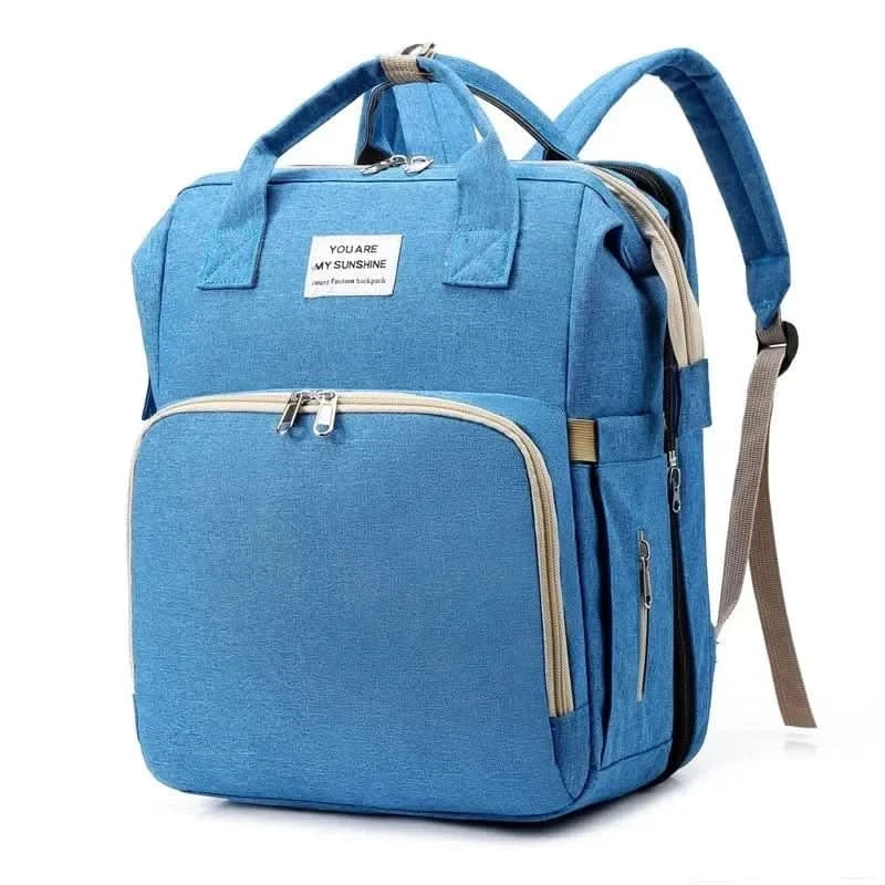 WOW GOODS !! Baby & Child Foldable Diaper Bag Baby Bed Bags Crib Travel  Backpack with Changing Station Insulated Pocket Large Capacity