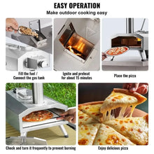 12 Outdoor Pizza Oven Portable Pellet Gas Pizza Oven Foldable for Camping