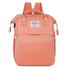 WOW GOODS !! Baby & Child pink Foldable Diaper Bag Baby Bed Bags Crib Travel  Backpack with Changing Station Insulated Pocket Large Capacity