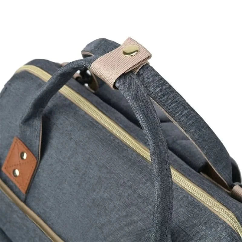 WOW GOODS !! Foldable Bed Diaper Bag Mommy Bag Large Capacity Pacifier Baby Backpack with Insulated Bottle Bag Baby Stroller Hanging Bag