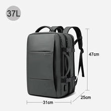 WOW GOODS !! Luggage Bag Grey 37L BANGE Travel Backpack Men Business Backpack School Expandable USB Bag Large Capacity 17.3 Laptop Waterproof Fashion Backpack
