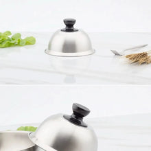 Stainless Steel Frying Pan Covers Barbecue Burgers Sandwiches Steak Round Pot Lids Cover Cookware Cheese Melting Dome