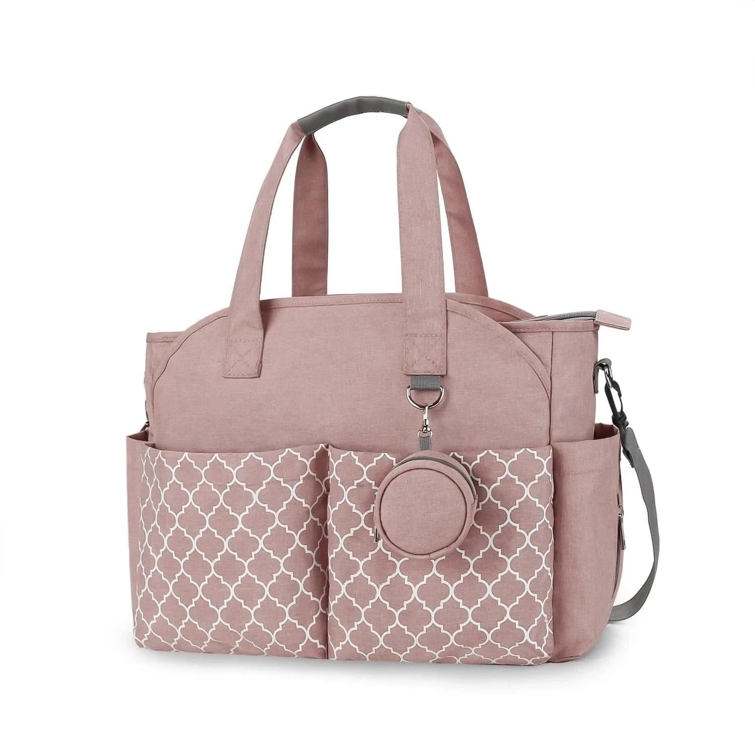 WOW GOODS !! Baby & Child A 023 pink Diaper Bag Tote Baby Changing Bag with  Shoulder Strap Portable Waterproof and Large Capacity for Mom