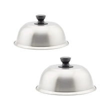 Stainless Steel Frying Pan Covers Barbecue Burgers Sandwiches Steak Round Pot Lids Cover Cookware Cheese Melting Dome