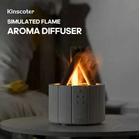 x Simulated Flame Aromatherapy Diffuser – Relaxing & Stylish