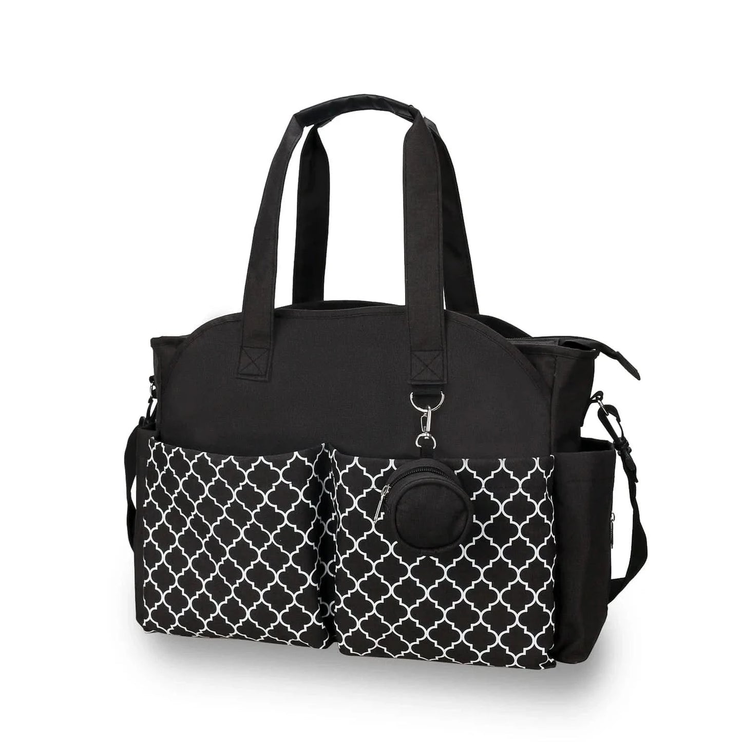 WOW GOODS !! Baby & Child A 023 black Diaper Bag Tote Baby Changing Bag with  Shoulder Strap Portable Waterproof and Large Capacity for Mom