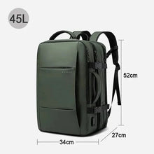 WOW GOODS !! Luggage Bag Green 45L BANGE Travel Backpack Men Business Backpack School Expandable USB Bag Large Capacity 17.3 Laptop Waterproof Fashion Backpack