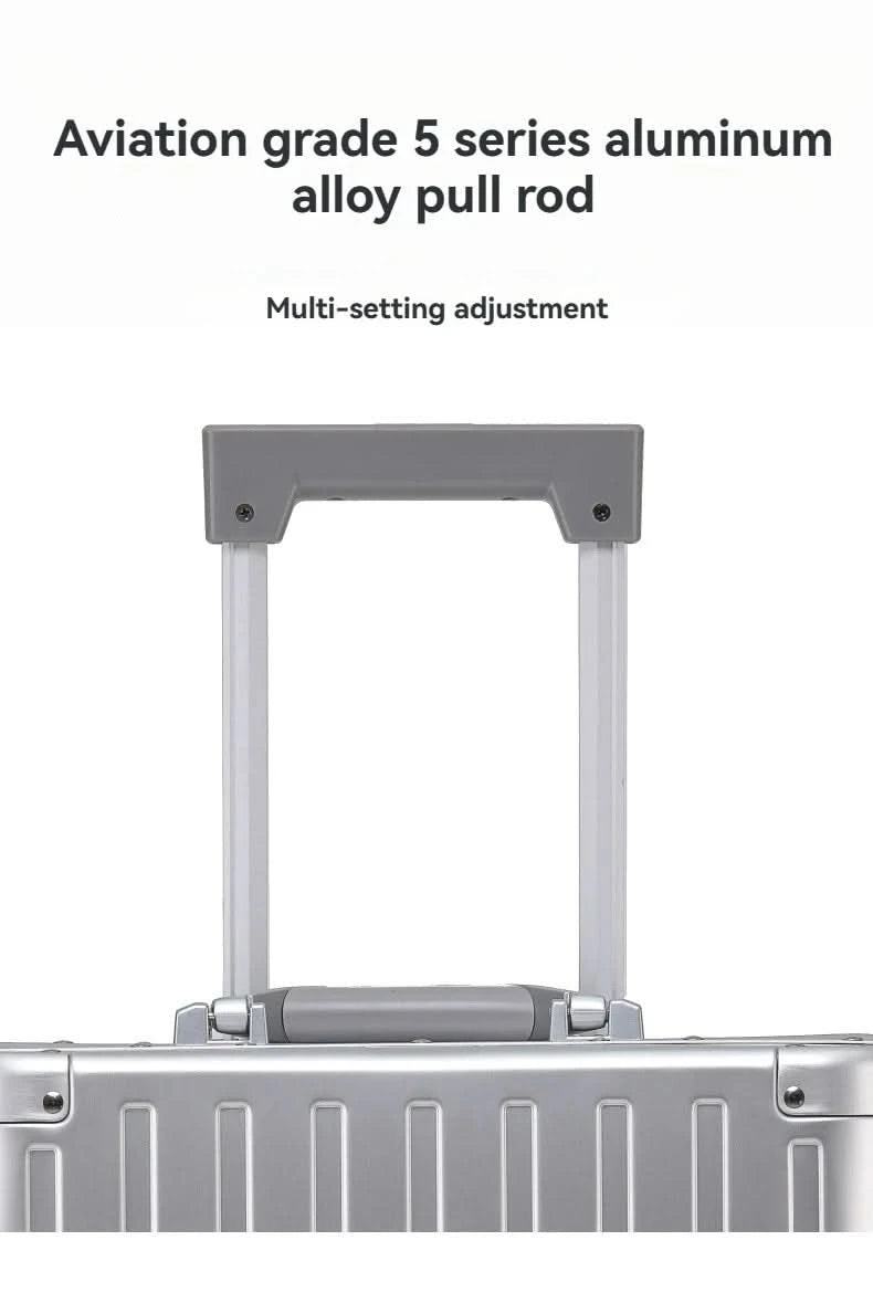 Large Capacity Durable Luggage for Men and Women, Aluminum, Carry-On, Boarding, Travel, New, 20, 24, 26, 28