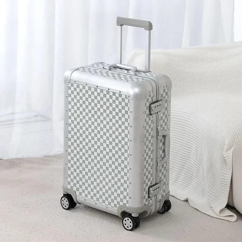 KLQDZMS All-Aluminum Rolling Luggage – Durable, Stylish, and Secure