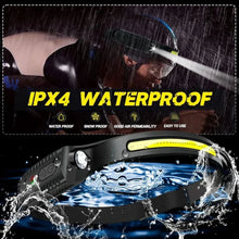 x Ultra-Bright USB Rechargeable LED Headlamp – Motion Sensor