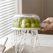 Multifunctional Folding Drain Basket,Fruit & Vegetable Washing Bowl, Plastic Colander With Water-Filtering Basin