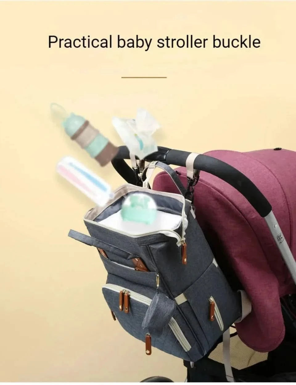 WOW GOODS !! Baby & Child Baby diaper backpack toddler diaper backpack with diaper changing pad mom and dad travel large capacity backpack baby bag