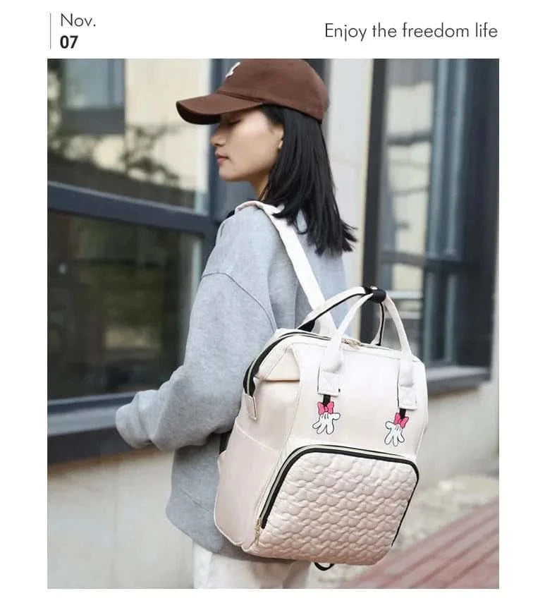 WOW GOODS !! Baby & Child Personalized Name Mommy Bag Multi-functional Double Shoulder Storage Diaper Backpack for Outdoor Traveling Mom Gift