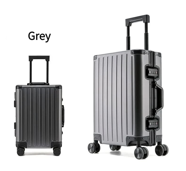 Large Capacity Durable Luggage for Men and Women, Aluminum, Carry-On, Boarding, Travel, New, 20, 24, 26, 28