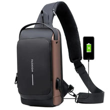 WOW GOODS !! Luggage Bag Brown NEVER PUT YOUR CELL PHONE IN YOUR POCKET-BAG: Anti-theft Men's Password Lock Bag Men's Chest Bag Casual Sports Small