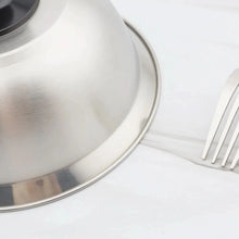 Stainless Steel Frying Pan Covers Barbecue Burgers Sandwiches Steak Round Pot Lids Cover Cookware Cheese Melting Dome