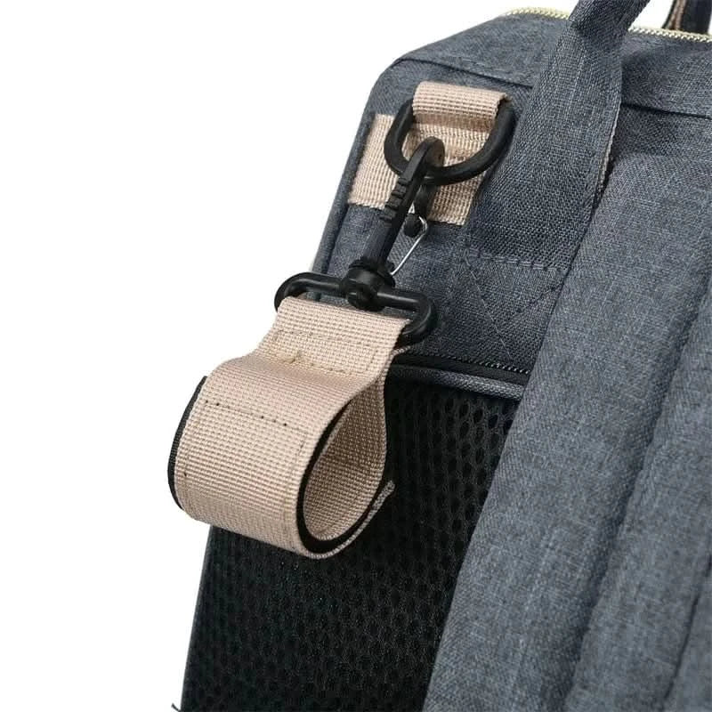 WOW GOODS !! Foldable Bed Diaper Bag Mommy Bag Large Capacity Pacifier Baby Backpack with Insulated Bottle Bag Baby Stroller Hanging Bag