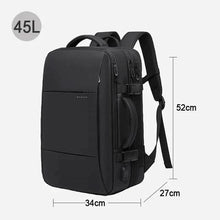 WOW GOODS !! Luggage Bag Black 45L BANGE Travel Backpack Men Business Backpack School Expandable USB Bag Large Capacity 17.3 Laptop Waterproof Fashion Backpack
