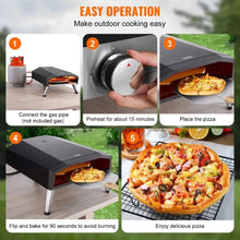 13 Outdoor Pizza Oven Portable Gas Oven Iron Spray Foldable for Camping