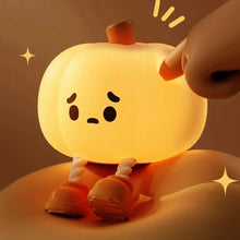 4348 WC VIP Baby & Child LED Night Lights Cute Pumpkin Safe Silicone Lamp USB Rechargeable Timing Bedside Decor Kids Baby Soft nightlight Halloween Gift
