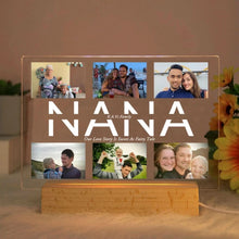 WOW GOODS !! NANA / 7 Colors Light Custom Acrylic Lamp Personalized Photo Text Bedroom Night Light MOM DAD LOVE Friend Family Day Wedding Birthday Christmas Gift