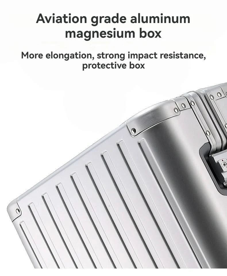 Large Capacity Durable Luggage for Men and Women, Aluminum, Carry-On, Boarding, Travel, New, 20, 24, 26, 28