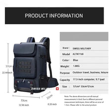 4348 WC VIP Luggage Bag Blue backpack men / 17.3 inch SWISS MILITARY Men Travel Backpack Waterproof 17 Inch Business Laptop Backpack Outdoors Climbing Anti-theft Luggage Bag Mochila