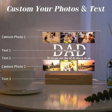 WOW GOODS !! Custom Acrylic Lamp Personalized Photo Text Bedroom Night Light MOM DAD LOVE Friend Family Day Wedding Birthday Christmas Gift