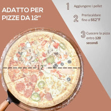 Outdoor Pizza Oven with 12 Stone Peel and Cover Portable Pellet Wood Fired Pizza Maker with Foldable Legs Stainless Steel Pizz