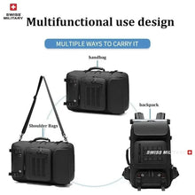 4348 WC VIP Luggage Bag SWISS MILITARY Men Travel Backpack Waterproof 17 Inch Business Laptop Backpack Outdoors Climbing Anti-theft Luggage Bag Mochila