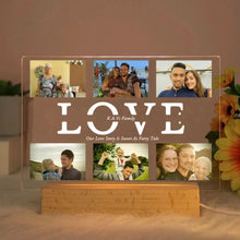 WOW GOODS !! Custom Acrylic Lamp Personalized Photo Text Bedroom Night Light MOM DAD LOVE Friend Family Day Wedding Birthday Christmas Gift
