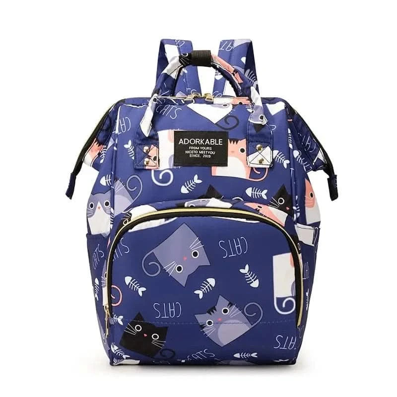 WOW GOODS !! Diaper Bag G 25*38CM Baby Diaper Bag Cartoon Print Handbag Waterproof Reusable Diaper Bag Outdoor Travel Stroller Carrying Bag Storage