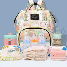 WOW GOODS !! Diaper Bag 25*38CM Baby Diaper Bag Cartoon Print Handbag Waterproof Reusable Diaper Bag Outdoor Travel Stroller Carrying Bag Storage