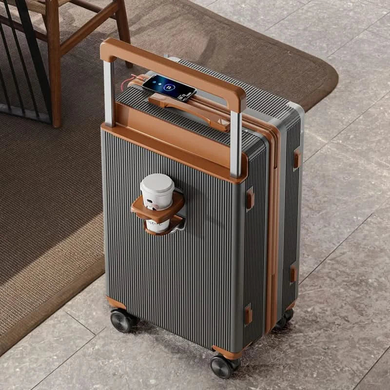 2025 New Luggage, Wide Trolley Bar, Shock Absorption Brake, Large Capacity Suitcase, 20 Inch Boarding Box Password Box